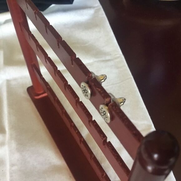 Sterling Silver Daisy Button Earrings - Picture 3 of 12